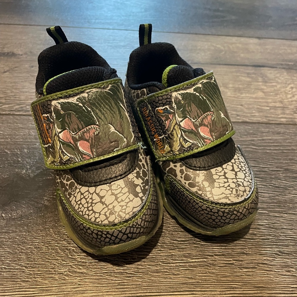 Dinosaur Adventure Kids Sneakers - Black and Green